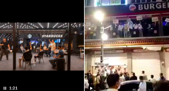 Diyarbakir | Filistin yanlisi gruplar, Burger King ile Starbucks’a saldirdi