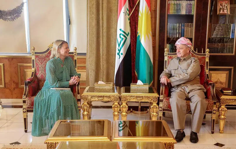 سەرۆک بارزانی پێشوازی لە کونسووڵی گشتی نوێی بەریتانیا لە هەولێر کرد