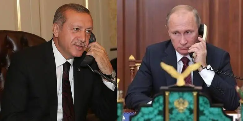 Erdogan, Rusya Devlet Baskani Putin ile görüstü