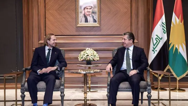 Mesrur Barzani, Ingiltere'nin yeni Baskonsolosunu kabul etti