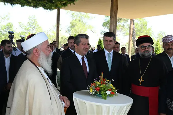 مەسروور بارزانی : زۆر خۆشحاڵم كە جارێكی دیكەش لە دهۆكم بۆ دانانی بەردی بناغەی چەند پرۆژەیەك