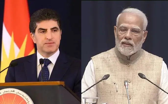 Nêçîrvan Barzanî ji ber serkeftina hilbijartinê Serokwezîrê Hindistanê Modî pîroz kir