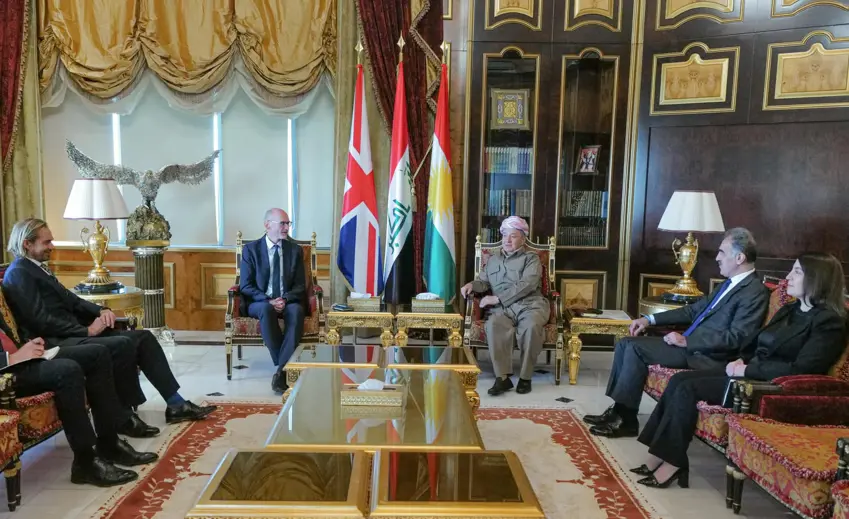 Serok Barzanî Balyozê Brîtanya yê Iraqê qebûl kir