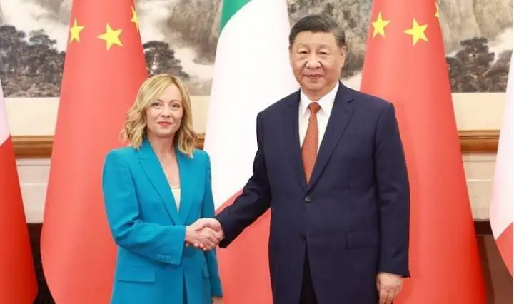 Meloni ile Si Cinping bir araya geldi!