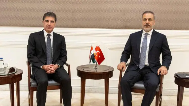 Neçirvan Barzani Hakan Fidan ile bir araya geldi
