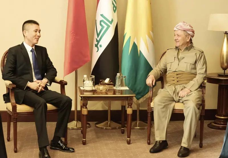 سەرۆک بارزانی لە بەغدا پێشوازی لە باڵیۆزی چین لە عێراق کرد