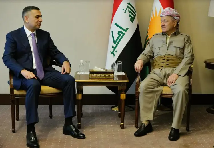 سەرۆک بارزانی لە بەغدا پێشوازی لە پارێزگاری بەسڕا کرد