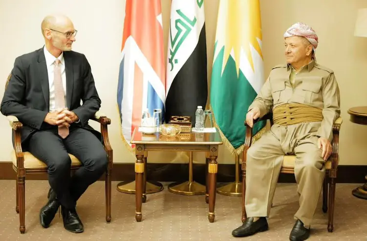 سەرۆک بارزانی لە بەغدا پێشوازی لە باڵیۆزی بەریتانیا لە عێراق کرد