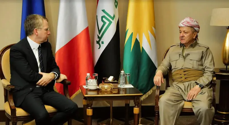 سەرۆک بارزانی لە بەغدا پێشوازی لە باڵیۆزی فەڕەنسا لە عێراق کرد