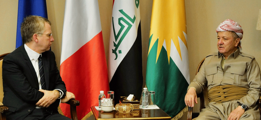 Serok Barzanî pêswaziya Balyozê Fransayê yê li Iraqê kir
