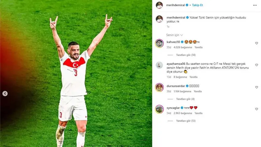 UEFA’nin sorusturma açtigi Türk futbolcu, Bozkurtlu fotografini paylasti