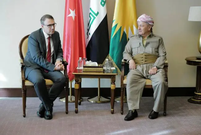 سەرۆک بارزانی پێشوازی لە باڵیۆزی تورکیا لە عێراق کرد