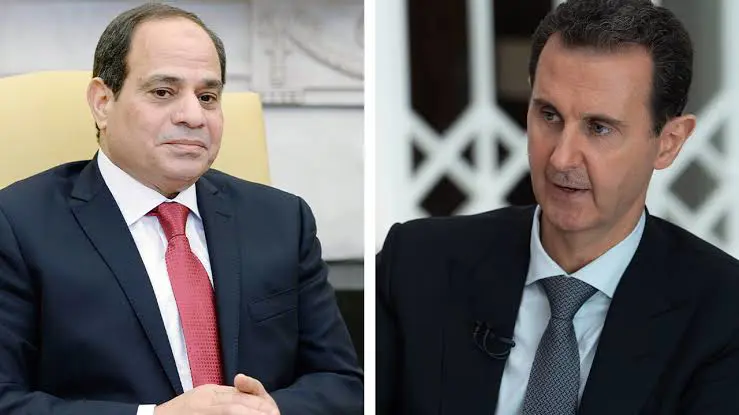 Misir Cumhurbaskani Sisi ve Esad görüstü