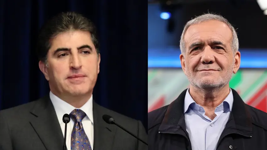 Neçirvan Barzani yeni Iran Cumhurbaskani Pezeskiyan'i kutladi