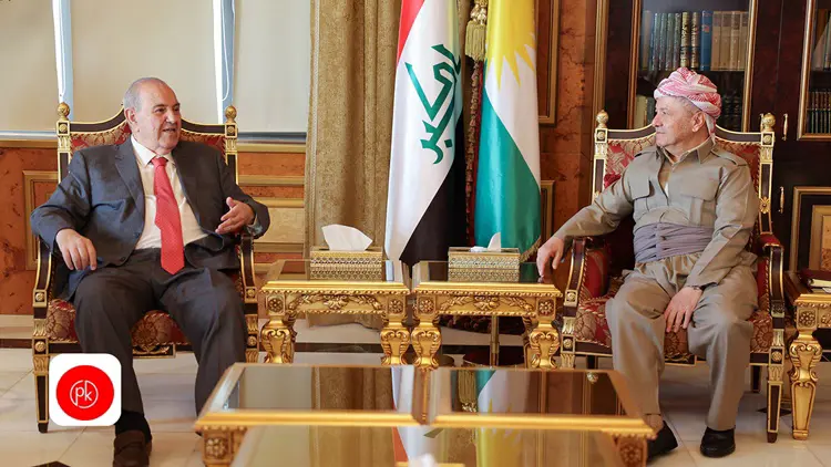 Serok Barzanî pêswazî li Eyad Elawî kir