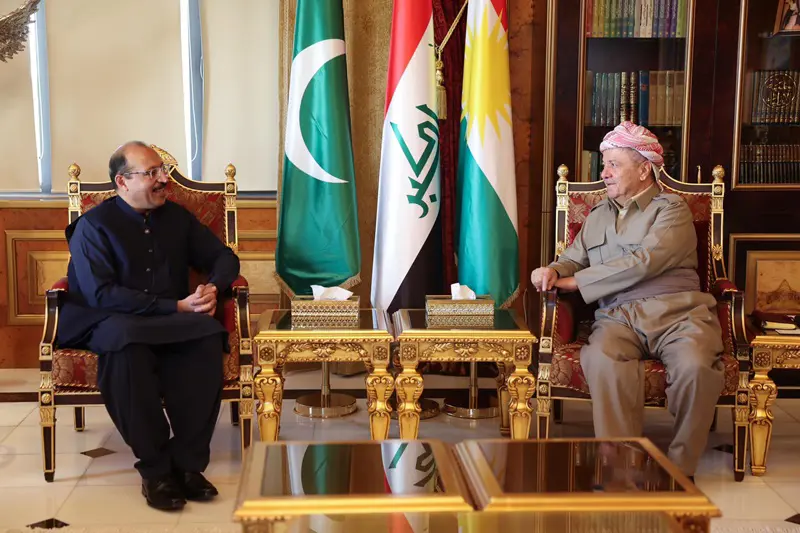 سەرۆك بارزانی پێشوازی لە باڵیۆزی پاكستان لە عێراق کرد