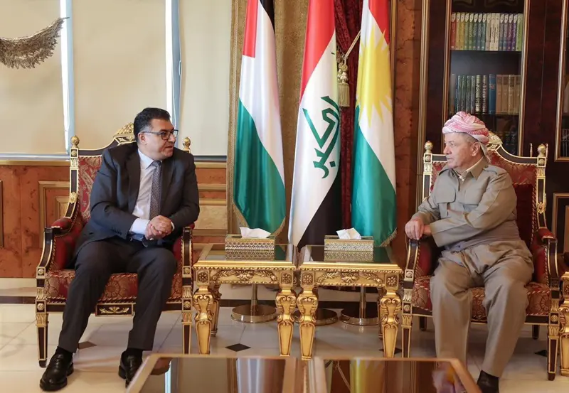 خالد حنیفات سڵاوی تایبەتی شا عەبدۆڵڵای بە سەرۆك بارزانی گەیاند