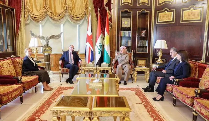 سەرۆک بارزانی پێشوازی لە باڵیۆزی بەریتانیا لە عێراق کرد