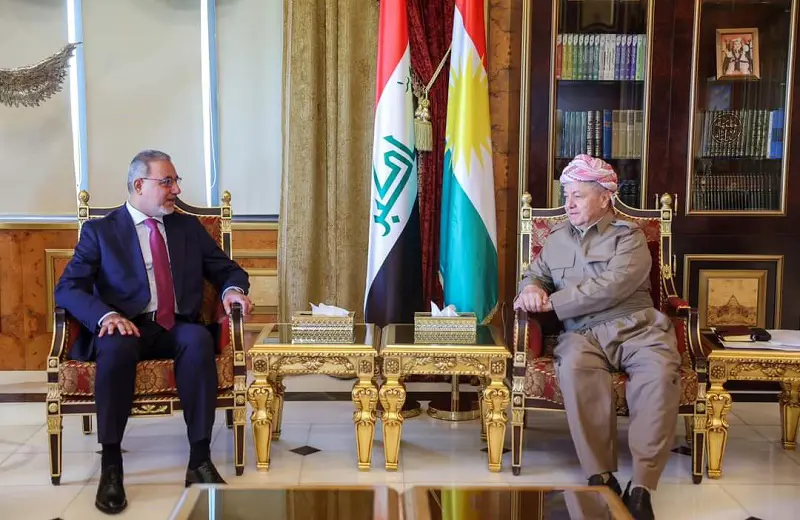 سەرۆك بارزانی پێشوازی لە سەرۆكی دەستەی باڵای نیشتیمانی لێپرسینەوە و دادپەروەری کرد