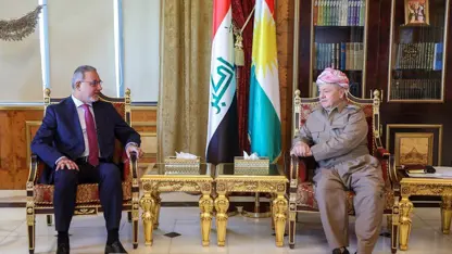 Mesud Barzani, Irak Ulusal Sorumluluk ve Adalet Yüksek Komisyonu Başkanı'nı kabul etti