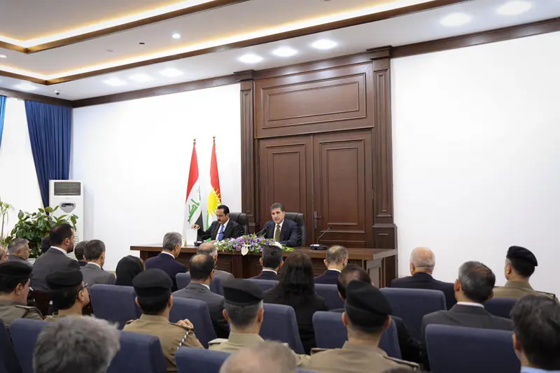 سه‌رۆكى هه‌رێمى كوردستان له‌گه‌ڵ پارێزگار و كارگێڕی هه‌ولێر كۆبووه‌وه‌