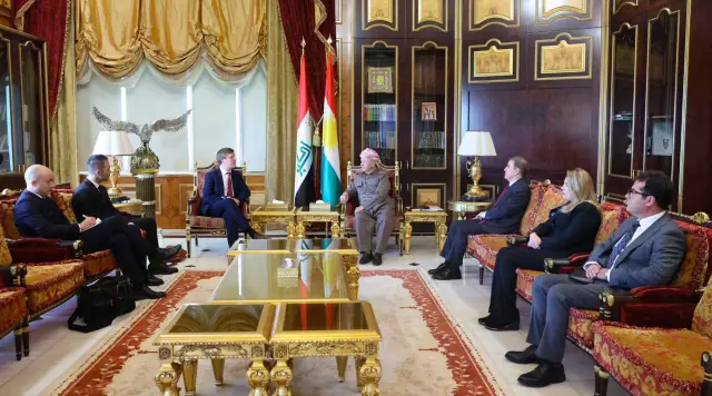 سەرۆک بارزانی پێشوازی لە شاندێکی پەرلەمانی نۆرڤێژ کرد