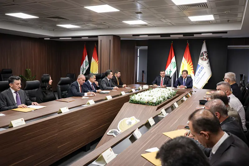 سه‌رۆكى هه‌رێمى كوردستان له‌گه‌ڵ پارێزگار و كارگێڕی سلێمانى كۆبووه‌وه‌