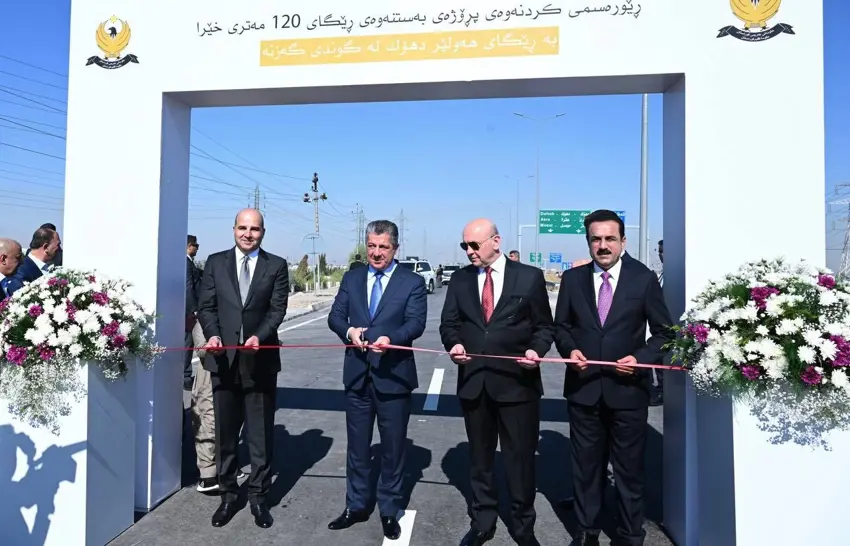 Serokwezîr girêdana rêya 120 metreyî ya Hewlêr û Dihokê vekir