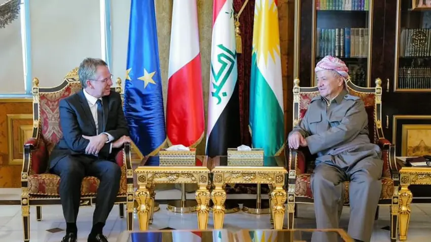 Baskan Barzani ve Fransa'nin Irak Büyükelçisi görüstü