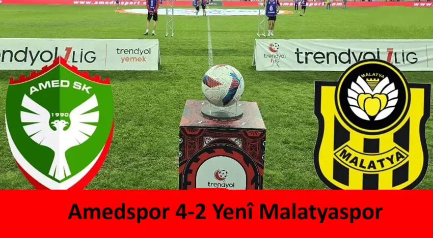 Riha li Amedsporê hat: Amedspor 4-2 Yenî Malatyaspor