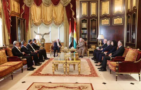 سەرۆك بارزانی پێشوازی لە شاندێكی باڵای هوداپار کرد