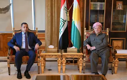 Serok Barzanî Pêşwaziya Serokê Dezgeha Îstîxbarata Neteweyî ya Iraqê Dike