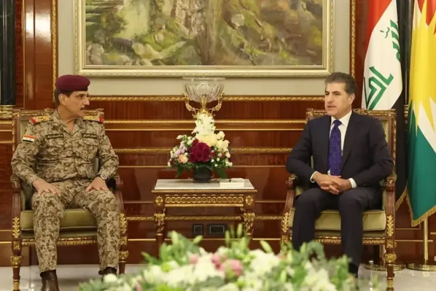 Nêçîrvan Barzanî pêşwaziya rayedarên leşkerî û leşkerî yên Iraqê kir