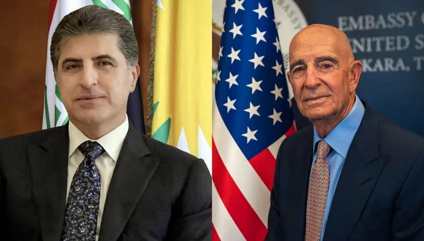 Nêçîrvan Barzanî û Tom Barrack axivîn: Divê pirsgirêk bi hevfêmkirinê bên çareserkirin