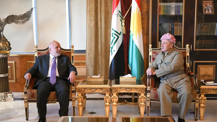 Serok Barzanî serxweşî li Heyder Ebadî kir