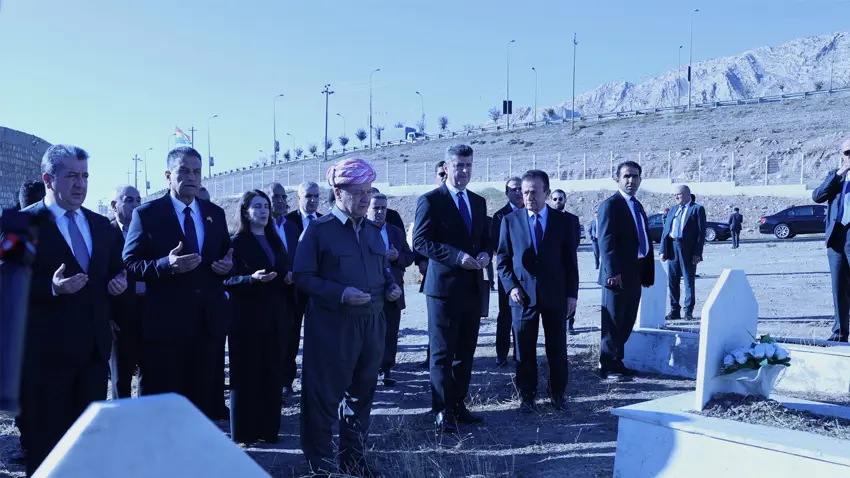 Mesud Barzani ile Mesrur Barzani Kelha Nizarke'yi ziyaret etti