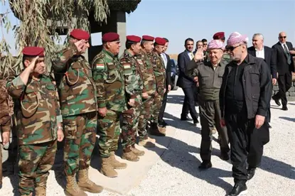 سەرۆک بارزانی سەردانی سەنگەرەکانی پێشمەرگەی کرد 