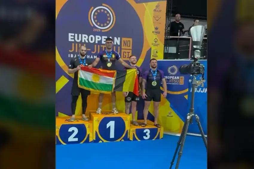 Werzisvanê Kurd Fersad Gerdkane bû sampiyonê Ewropayê yê Jiu-Jitsuyê