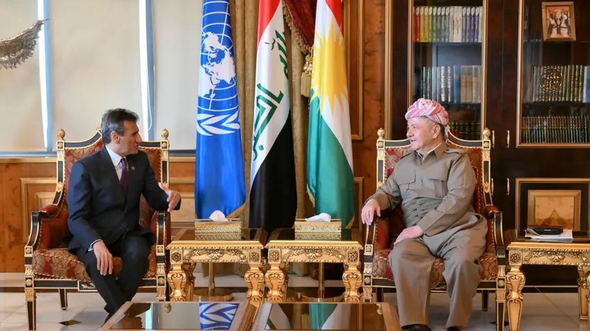 Serok Barzanî pêswazî li Nûnerê NY Mihemed Hesan kir