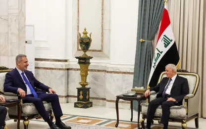 Irak Cumhurbaşkanı, Hakan Fidan'la görüştü