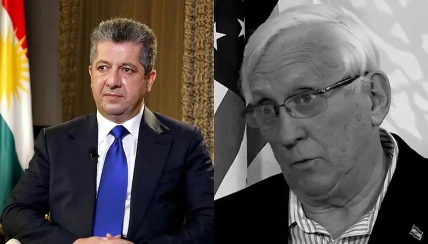 Ji Mesrûr Barzanî peyama sersaxiyê ji bo wefata dostê Kurdan Richard Naab