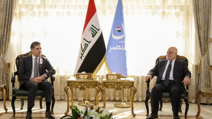 Nêçîrvan Barzanî û Ebadî civiyan: Divê ji bo çareseriya kêseyan karê hevbes bê kirin