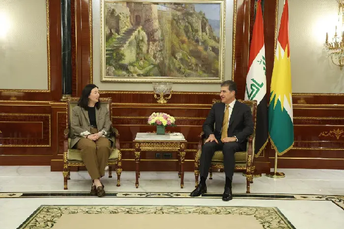 نێچیرڤان بارزانى له‌گه‌ڵ شاندێكى ئه‌مریكى كۆبووه‌وه‌