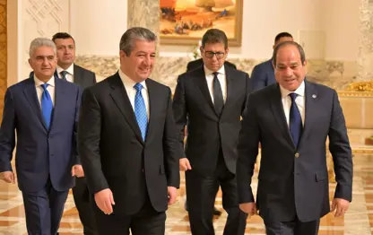 Başbakan Barzani, Mısır'da Sisi ile bir araya geldi
