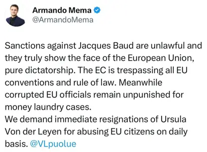 سیاسەتمەدارێکی فینلەندی داوای ‘دەست بەجێ دەست لەکارکشانەوەی’ سەرۆکی کۆمیسیۆنی ئەورووپا دەکات