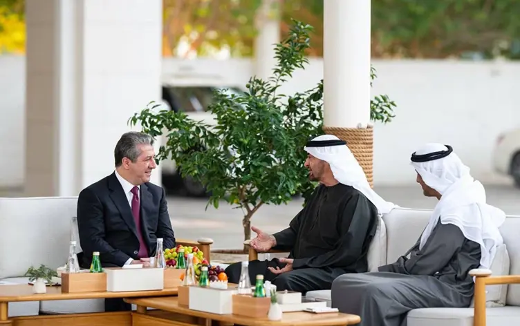Mesrur Barzani, Al Nahyan Irak’ı ve bölgesel denklemi görüştü