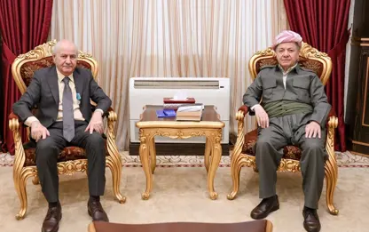 Mesud Barzani, Puşkin Ödülü sahibi Reşad Miran’ı kabul etti