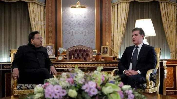 Neçîrvan Barzanî balyozê Hindistanê yê li Iraqê qebûl kir