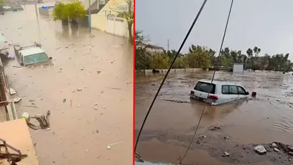 Rêya Silêmaniyê hate girtin: Xanî û otomobîl di bin avê de man