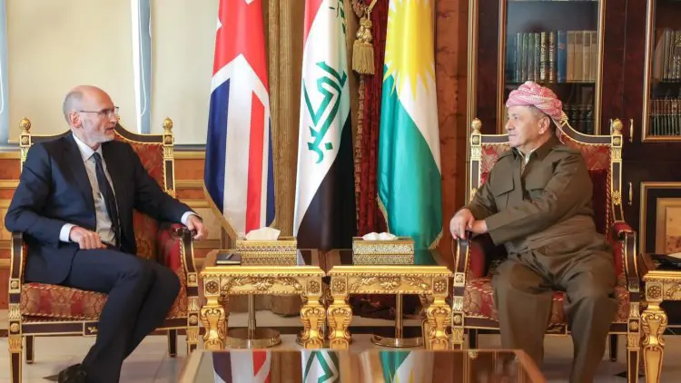  Barzani, İngiltere'nin Irak Büyükelçisi ile bir araya geldi